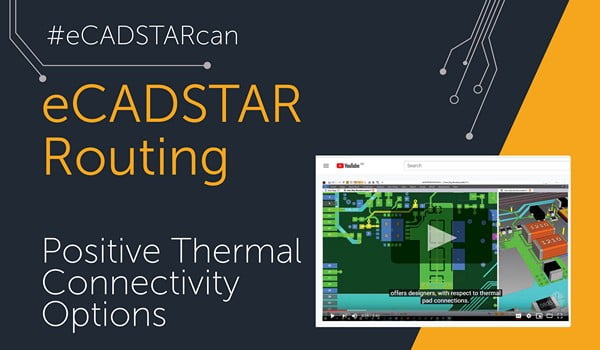 eCADSTAR – PCB Routing – Positive Thermal Connectivity Options
